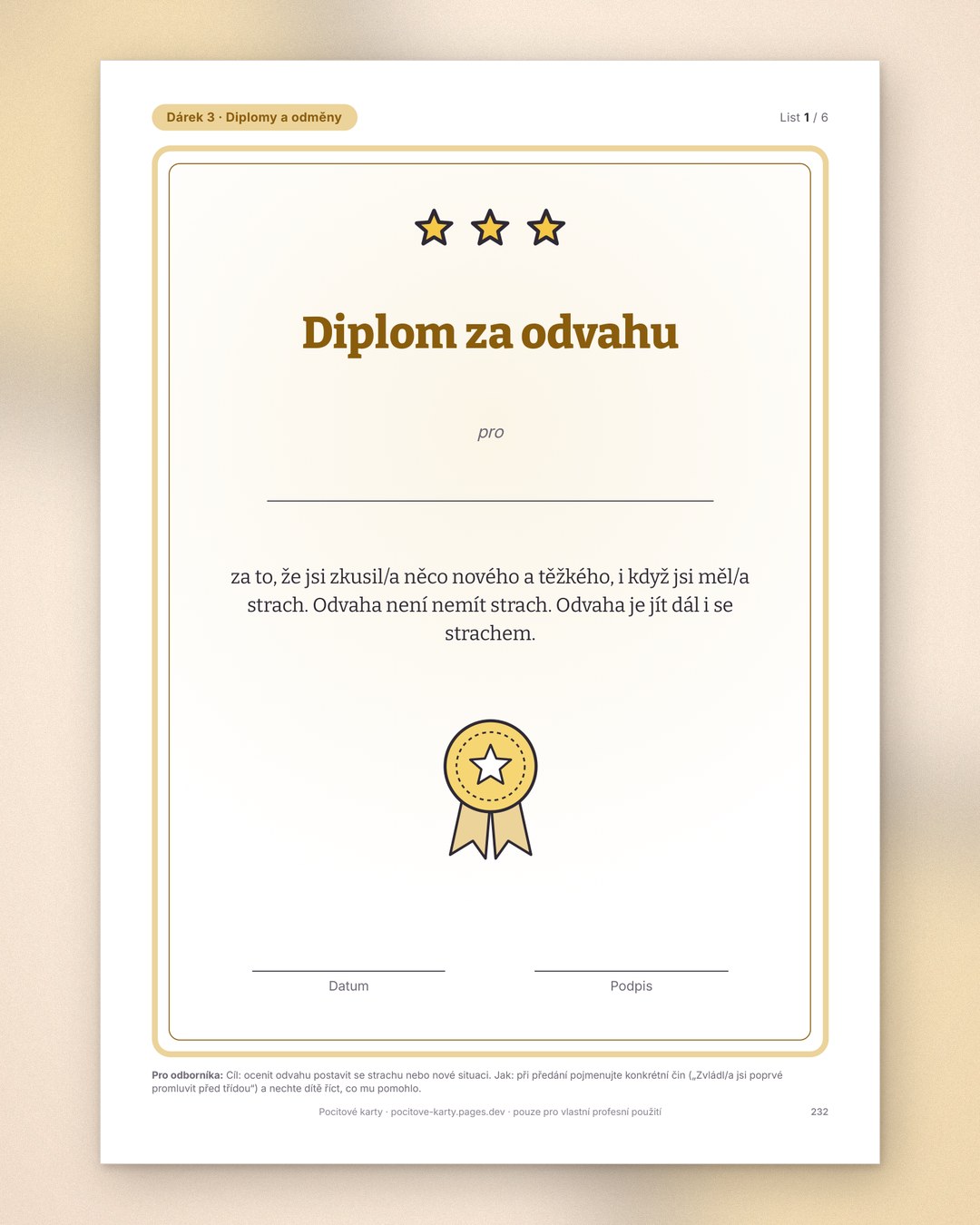 Diplomy a odměny